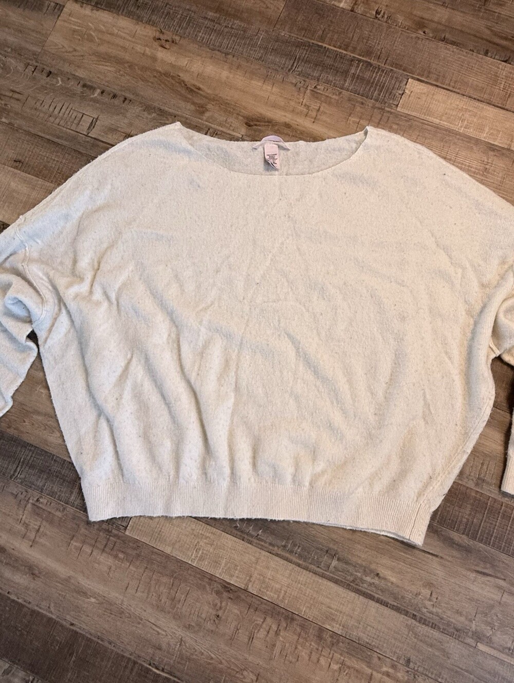 Victorias Secret Boatneck Sweater Sz Large Cream‎ Quiet Luxury